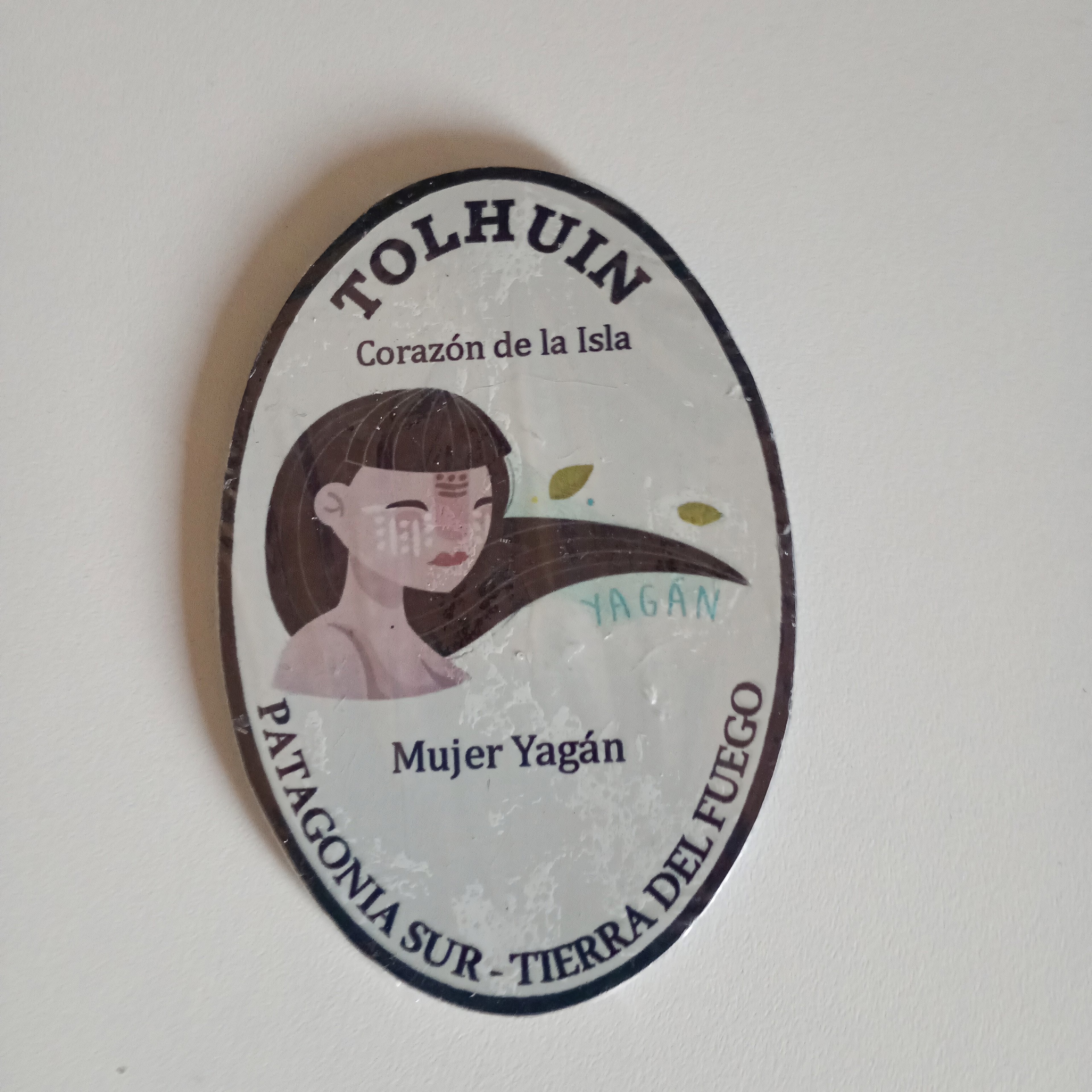 Mujer Yagan - Material chapa - imán 10x6cm